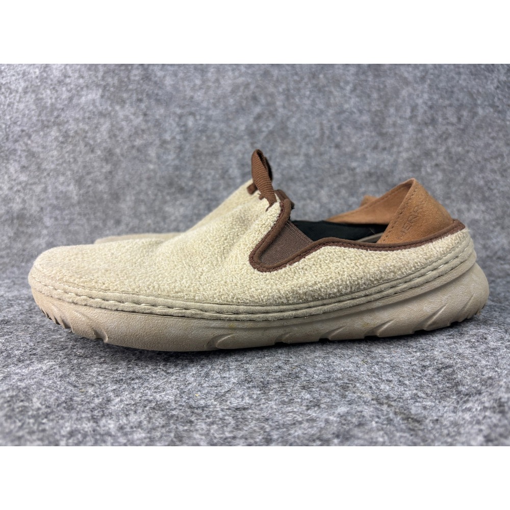 Merrell Hut Moc 2 Cozy Slide Womens 9 Beige Faux Fur Loafers J004594